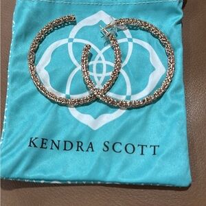Kendra Scott Textured Gold Hoop Earrings
